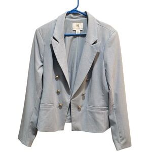 House of Harlow 1960 Pale Blue Double-Breasted Blazer Womens Size XL